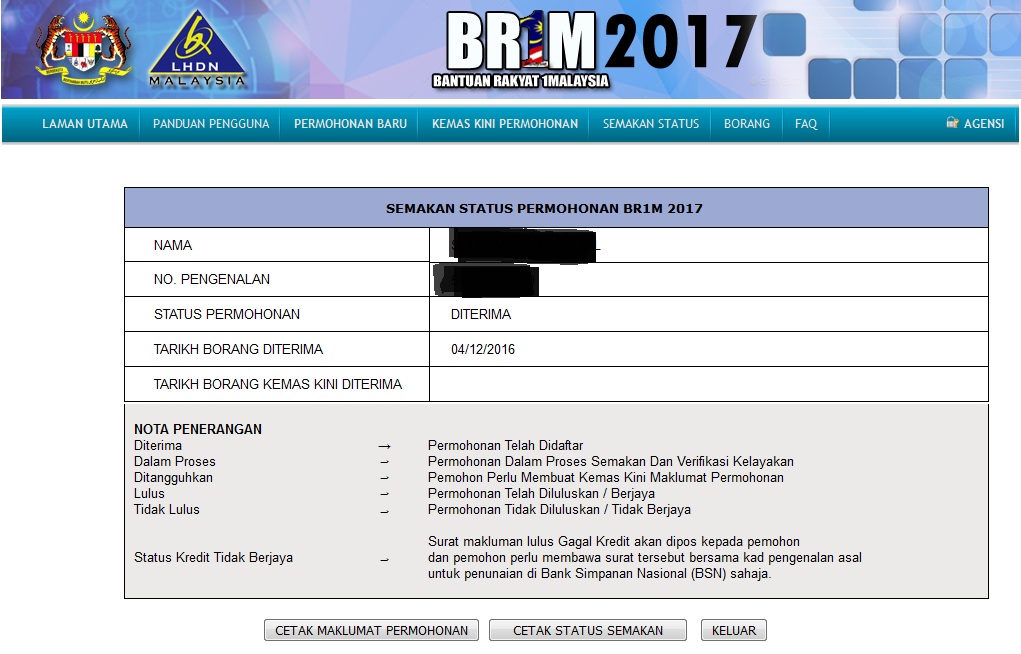 Cara Semakan Status BR1M 2017 Online - Berita Viral Terkini