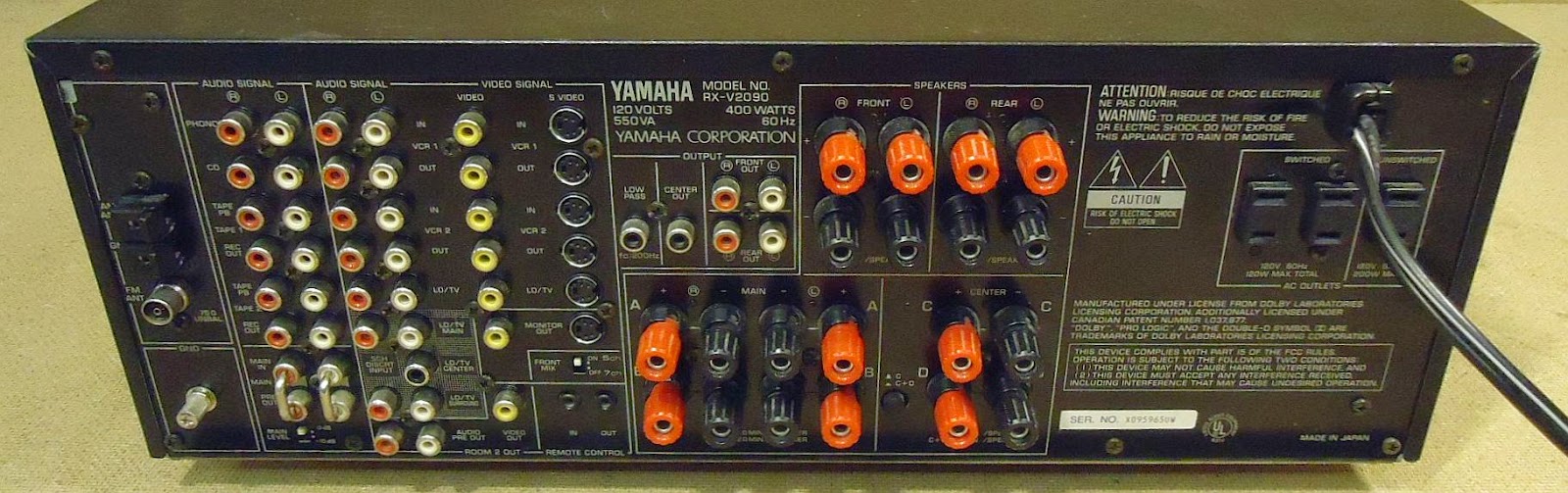 Yamaha RX V2090 AV Receiver AudioBaza