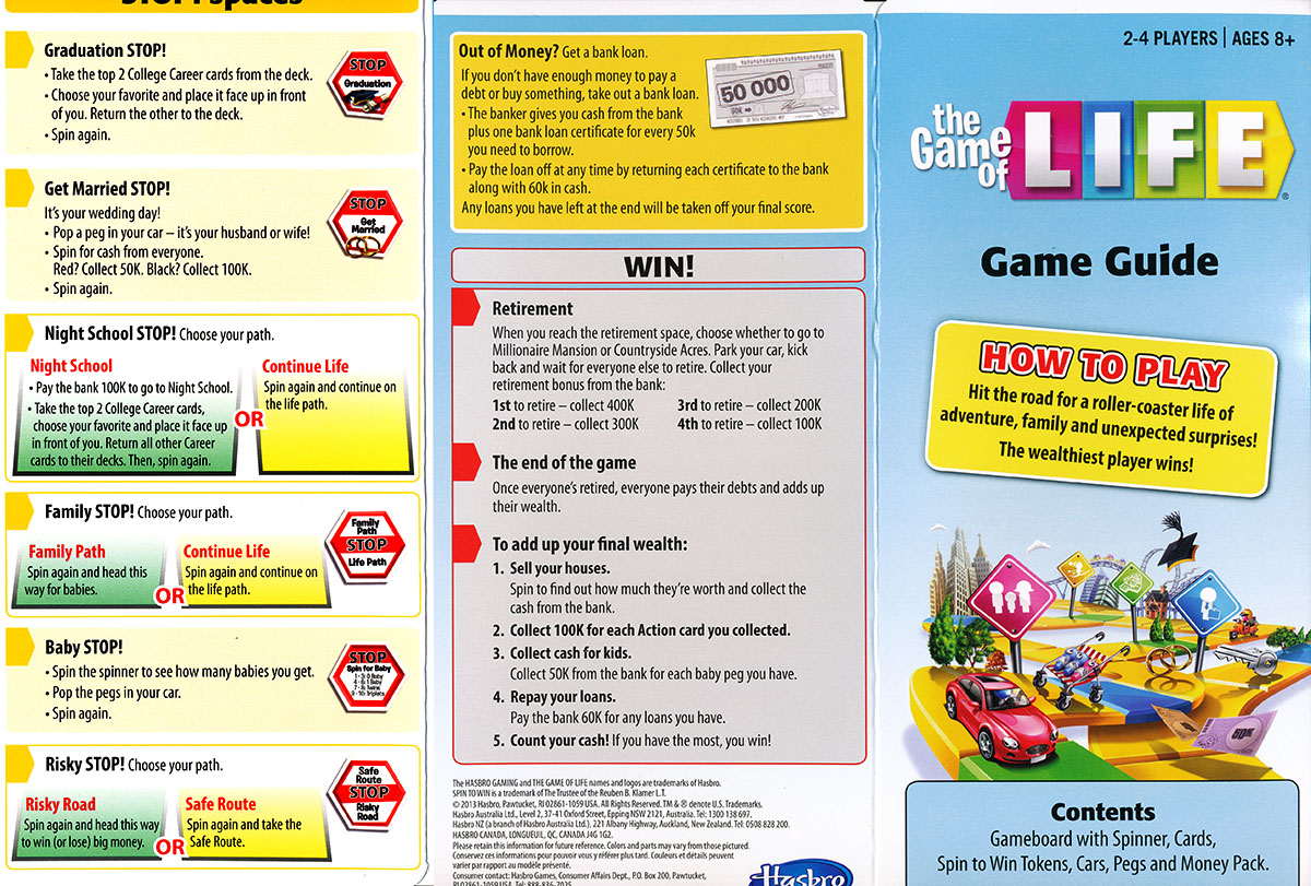 The Game of Life | Board game manuals Wiki | Fandom