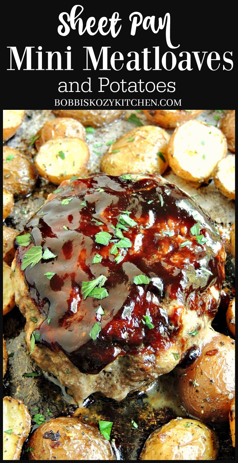Simple and delicious, these Sheet Pan Mini Meatloaves are the answer to your weeknight meal needs from www.bobbiskozykitchen.com