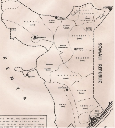 KENYA 1959 NFD MAP