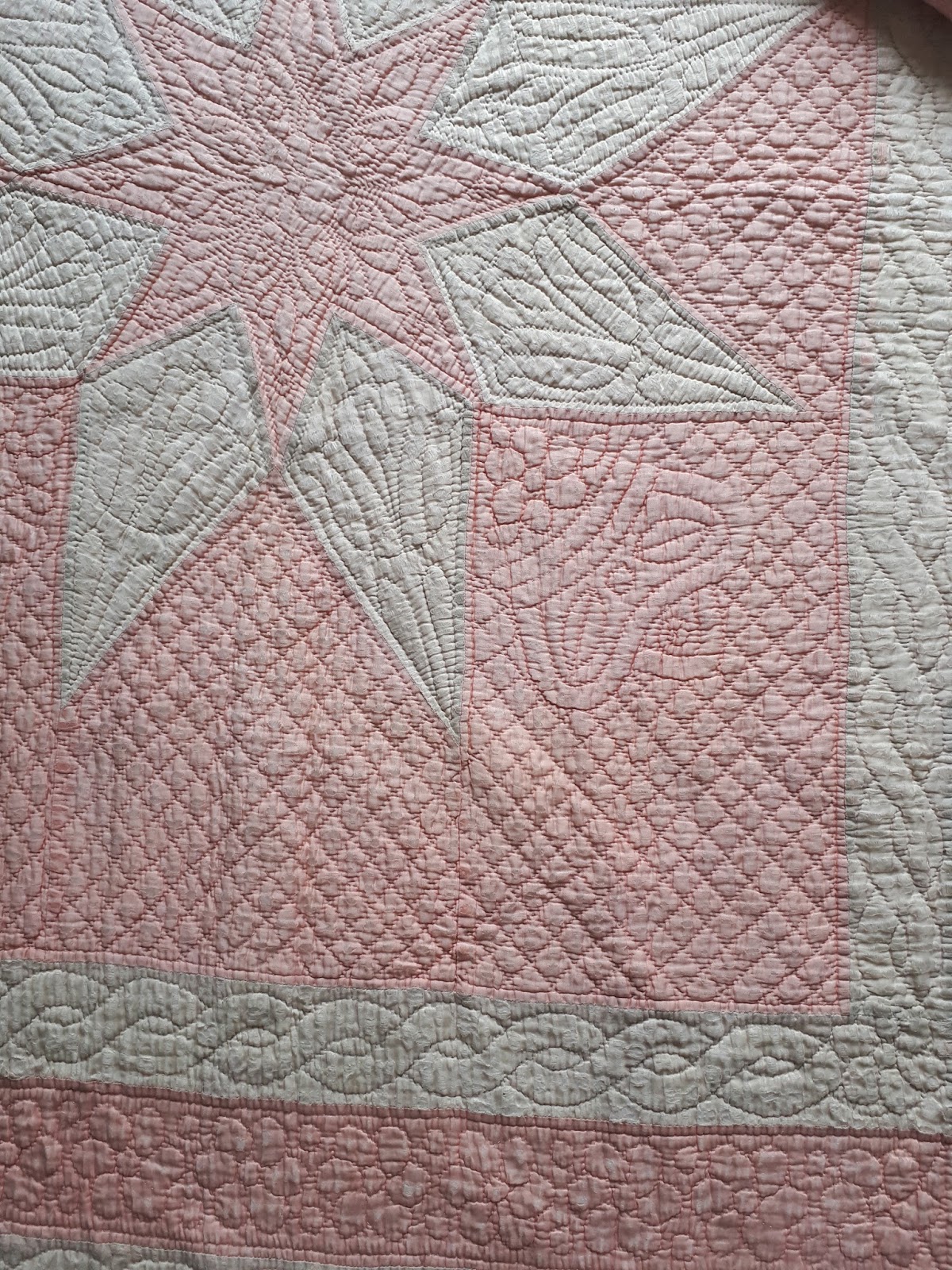 Welsh Quilts Very Worn Sanderson Star Quilt Berwick Upon Tweed