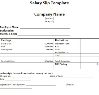 Salary slip template, Free Pay Slip Template, Payroll Slip Template