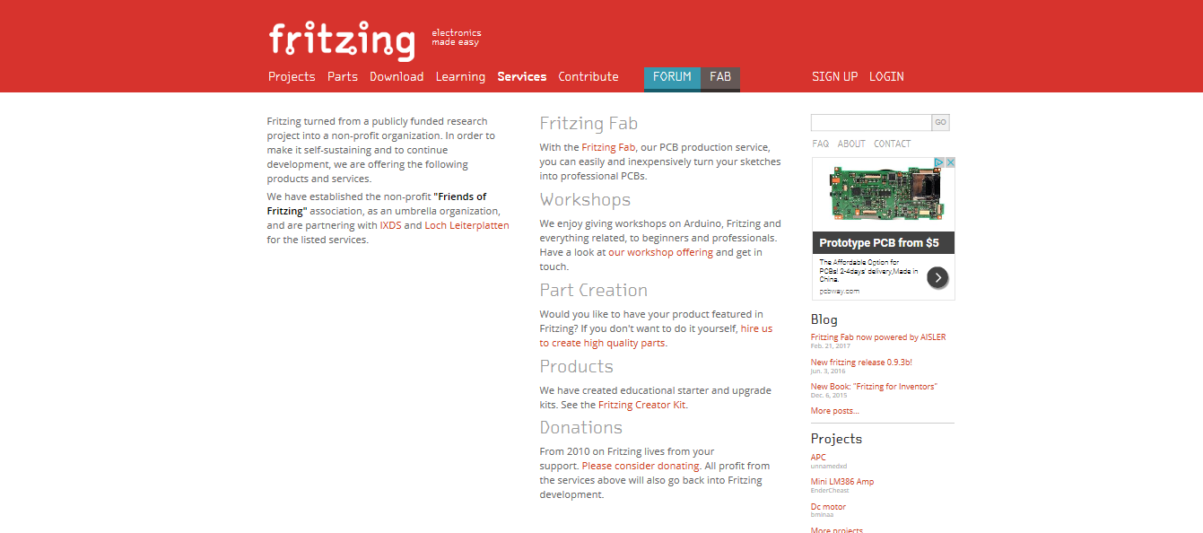 Arduino en Fritzing: WEB FRITZING