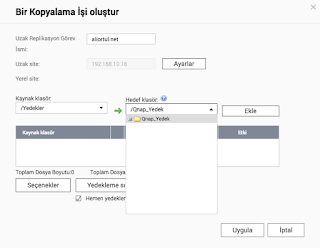 Qnap nas to nas yedek