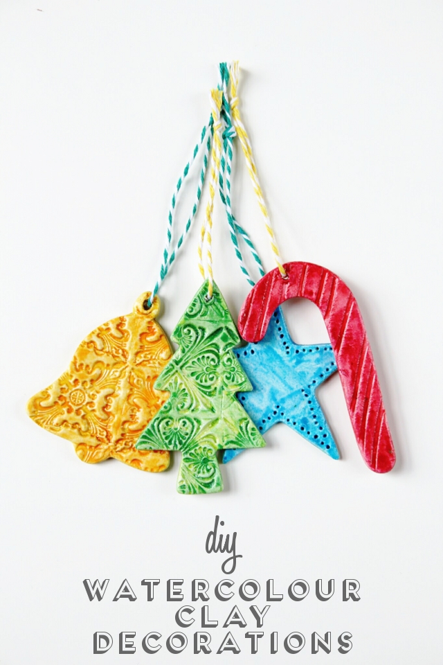  DIY  WATERCOLOUR CLAY  CHRISTMAS  DECORATIONS  Gathering Beauty