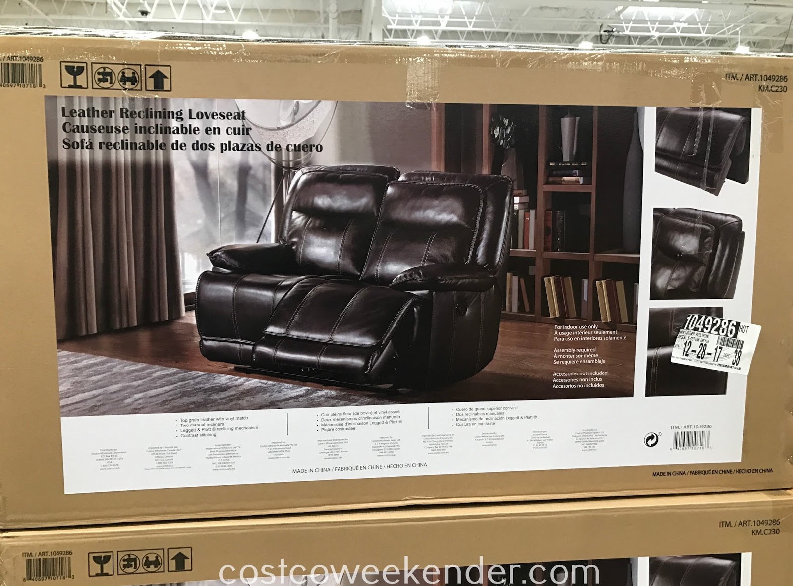 Leather Reclining Loveseat Costco Weekender