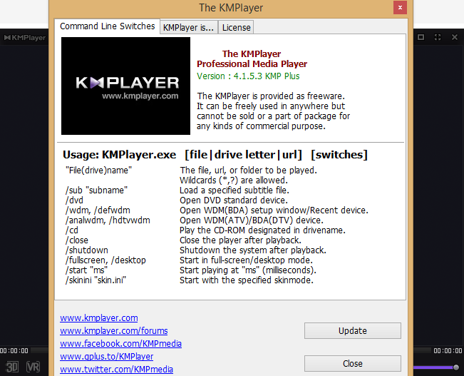 KMP Player versi terbaru 4.1.5.3 CRF17
