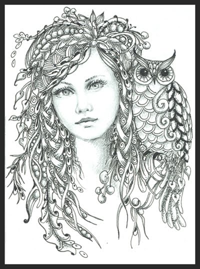 zentangle coloring pages for adults - photo #41