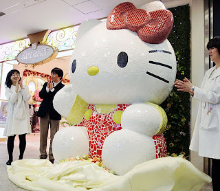 Giant Hello Kitty plush soft toy