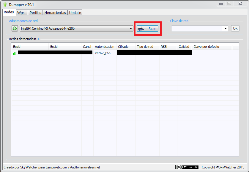 2. Klik Scan apabila ada WiFi yang ter Scan kemungkinan WiFi itu bisa
