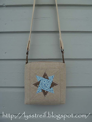 Kvadratisk skulderveske (med mønster)