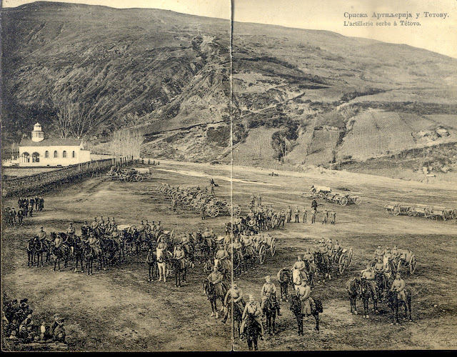 Serbian artillery in Tetovo during the First Balkan War