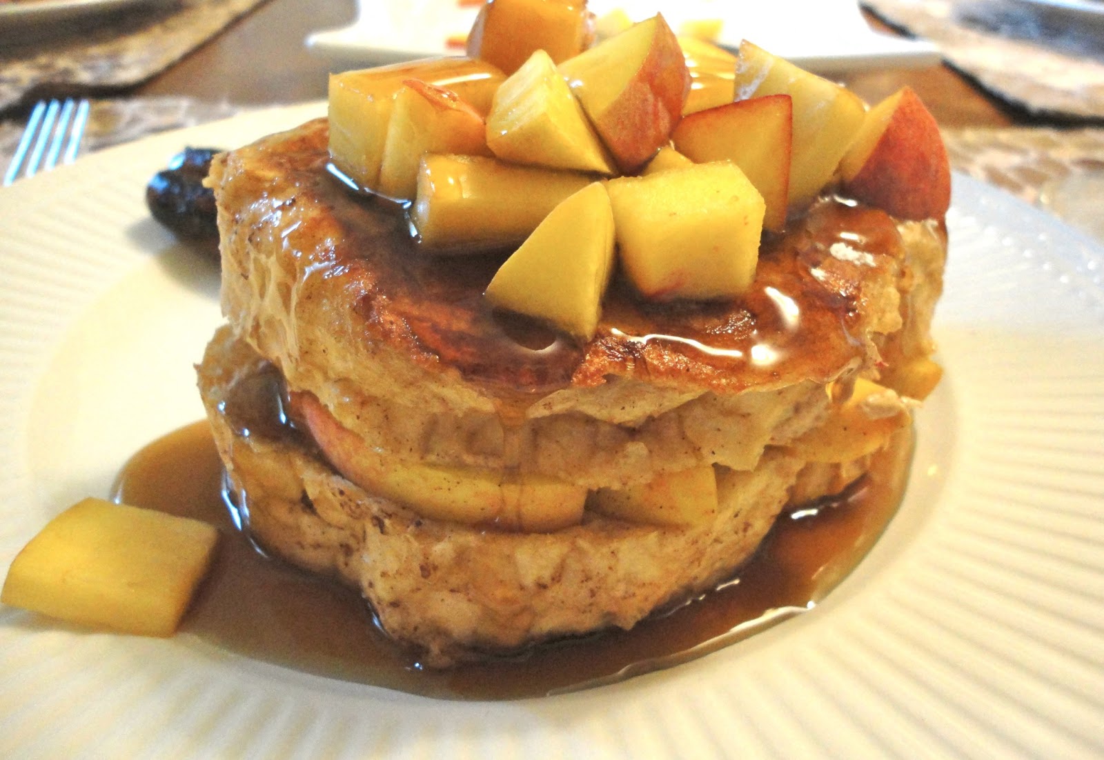 Blissful Baking Peaches & Cream Stuffed French Toast