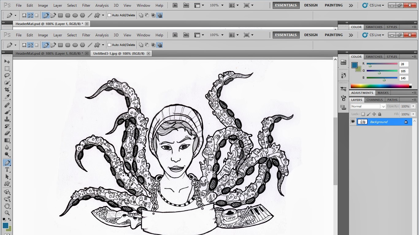Artwork Doodling With Octopus Blog Header Shakti Nugroho