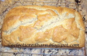 Eclectic Red Barn: Almond Pudding Loaf baked