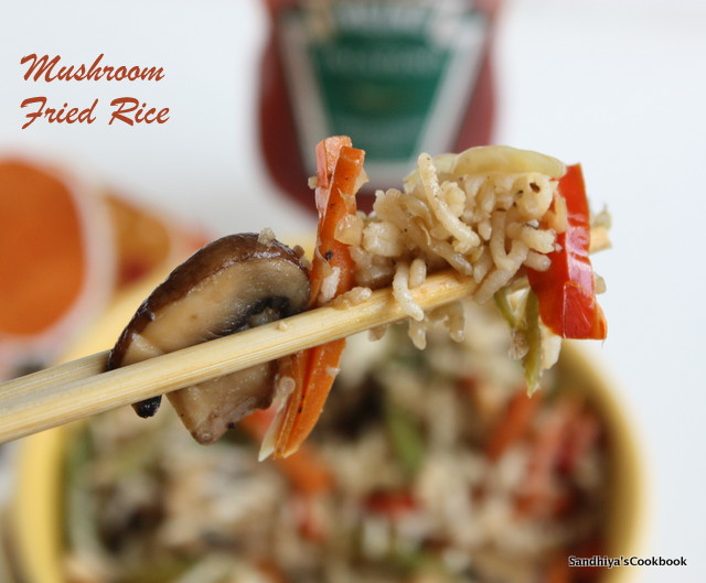 Sandhiya's Cookbook: Mushroom Fried Rice | Fried Rice | Rice Recipe