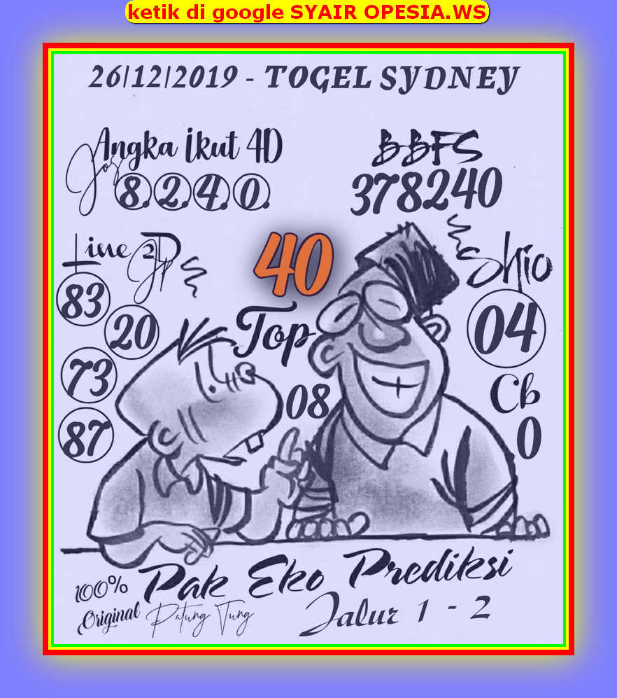 Pak Eko Prediksi Sgp