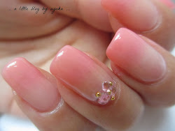 ombre nails peach peachy pink gel gradient ayaka everyone hi