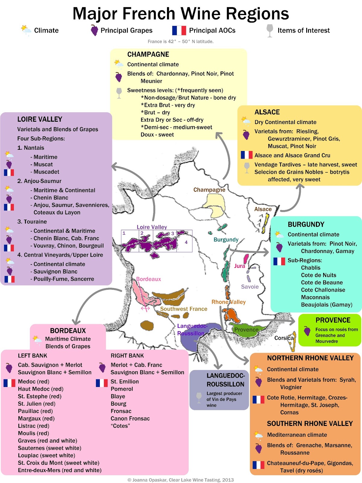 Clear Lake Wine Tasting Wine Infographic French Wine Cheat Sheet