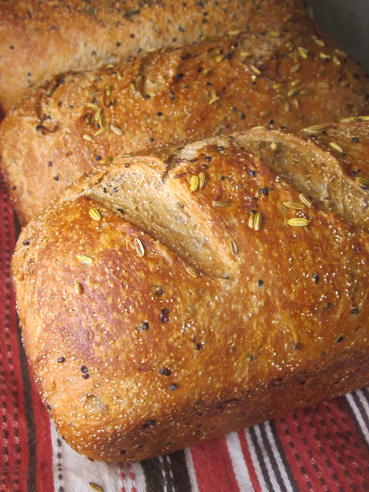 Chef Tess Bakeresse Whole grain Kamut Bread with Teff and Black quinoa