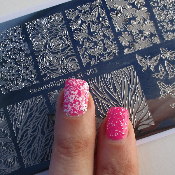 Flower Design Rectangle Nail Stamping Plate Butterfly Floral Theme Manicure Tool SKU:BBBXL-003