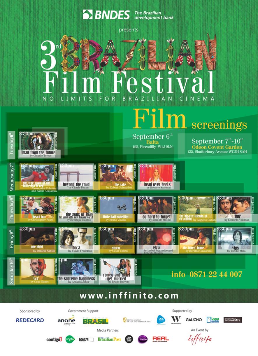 Art Comes First: 3rd Brazilian Film Festival 7th - 10th September For
