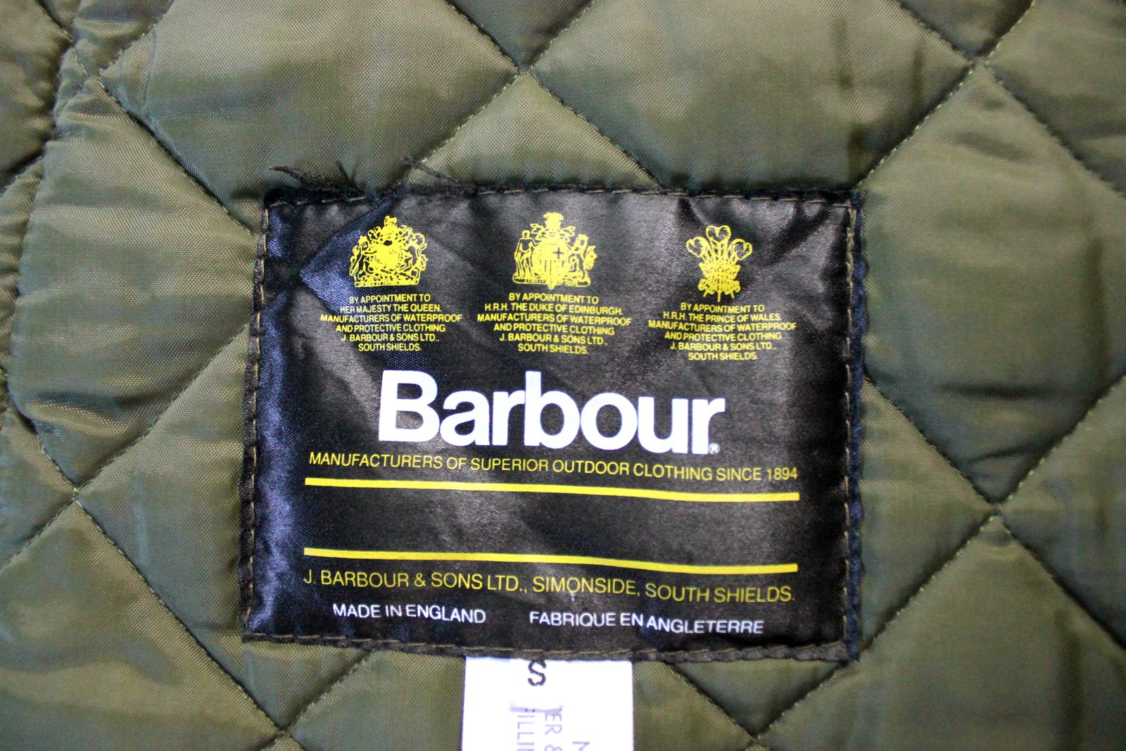 barbour undercoat