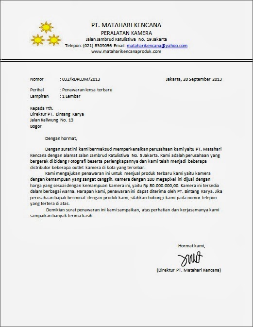 Surat Niaga Penawaran / 17 Contoh Surat Niaga Penawaran Surat Niaga Penawaran / 17 Contoh Surat Niaga Penawaran