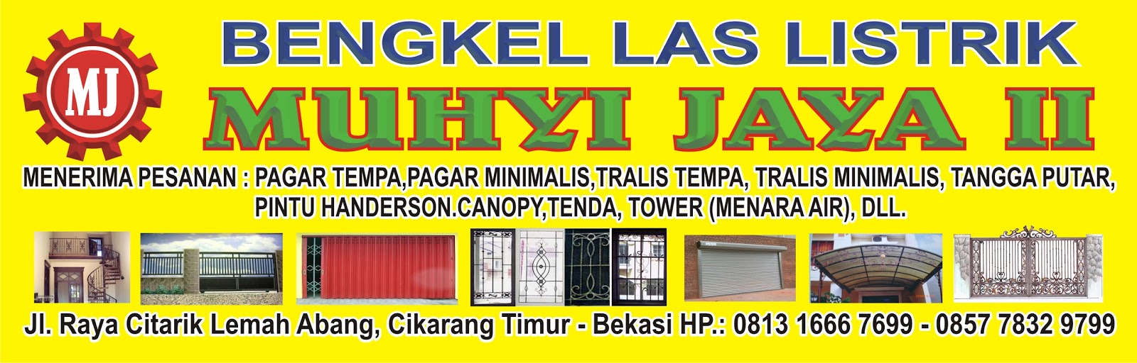 Banner Bengkel Las gambar spanduk