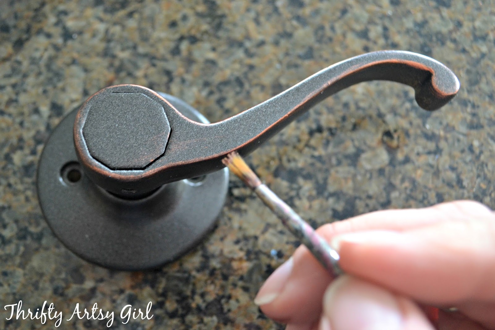 Thrifty Artsy Girl: DIY Spray Painted Doorknobs: From Cheap Brass to  Expensive Oil Rubbed Bronze