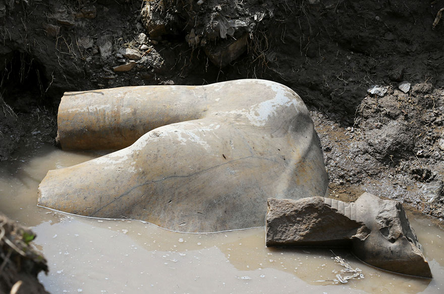 3000-Year-Old Pharaoh Ramses II Statue Discovered In Cairo Slum