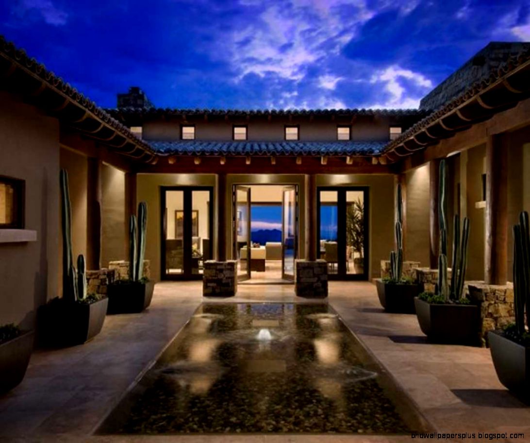 Fabulous Custom Luxury Home Designs With Glass Wall And Stone