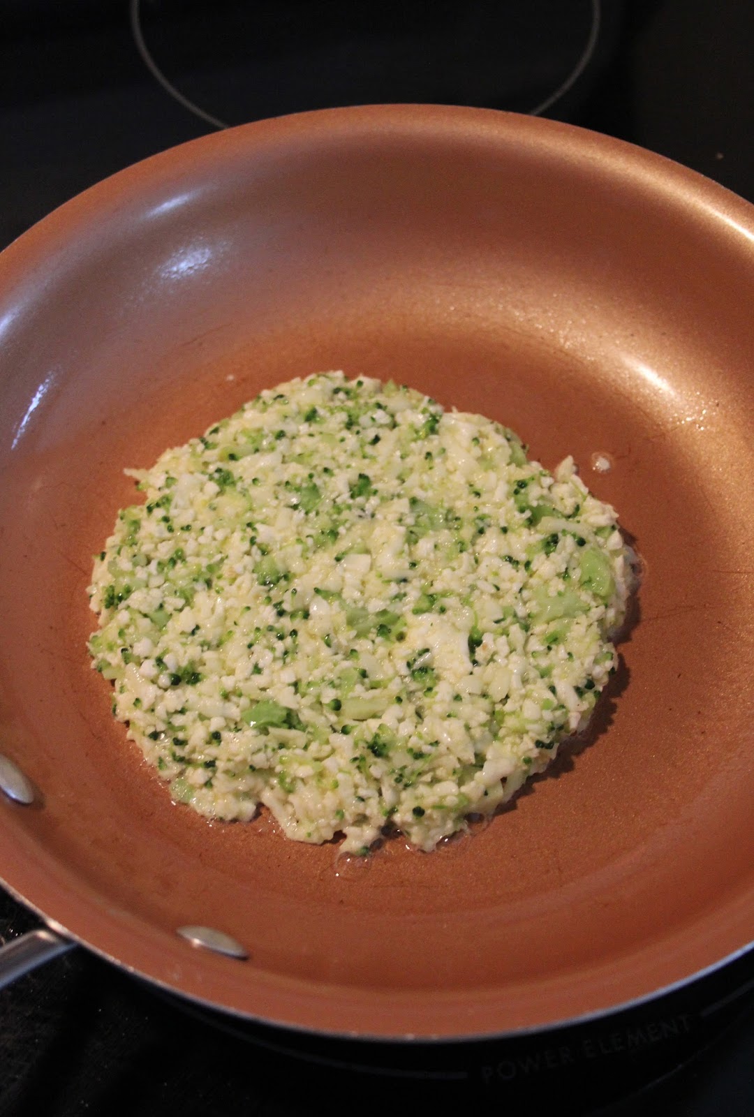 Jo and Sue Cauliflower Broccoli Pancakes with Fried Egg