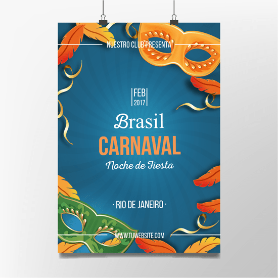 Cartel colgante Carnaval Brasil Rio de Janeiro