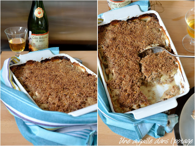 Poulet au cidre en crumble sarrasin-noisette