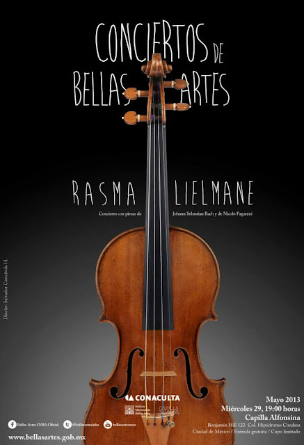 Conciertos de Bellas Artes presenta a la violinista Rasma Lielmane en la Capilla Alfonsina