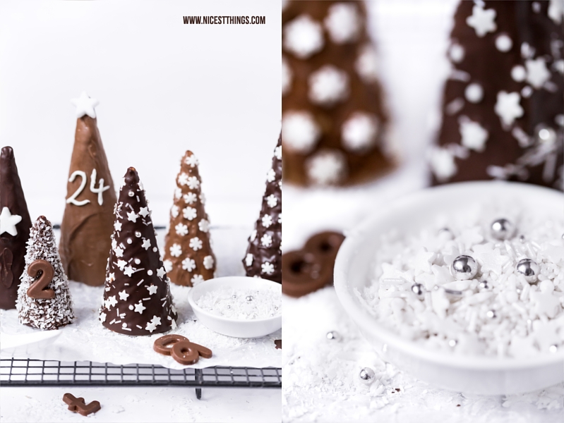 DIY Eiswaffel Adventskalender: Winterwald aus Eistüten Bäumen - Nicest ...