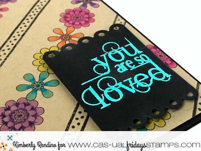 You Are So Loved | Handmade card by Kimberly Rendino | CAS-ual Fridays Stamps | partial die cutting | daisy chain | kimpletekreativity.blogspot.com