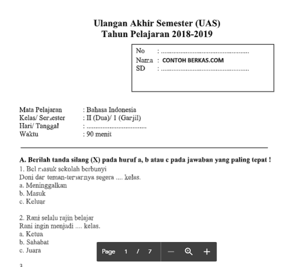 Inilah Kunci Jawaban Elearning Bahasa Indonesia Uas Paling Heboh