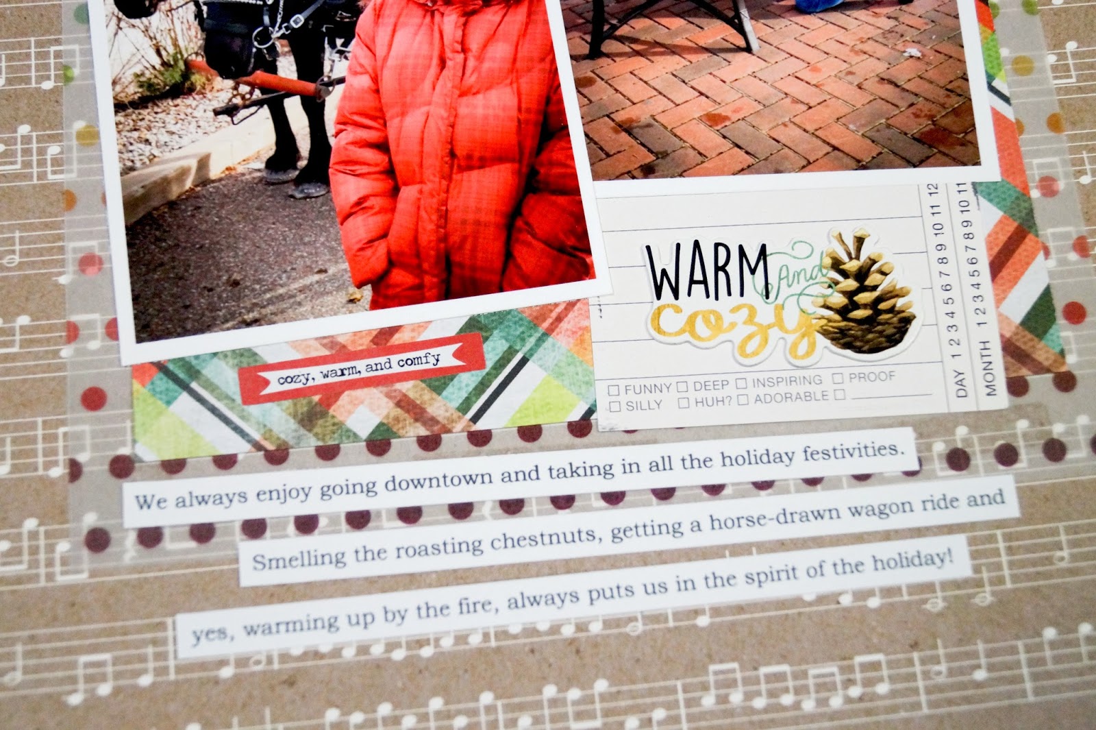 live.life.create.art Let's Get Warm & Cozy Scrapbook Layout