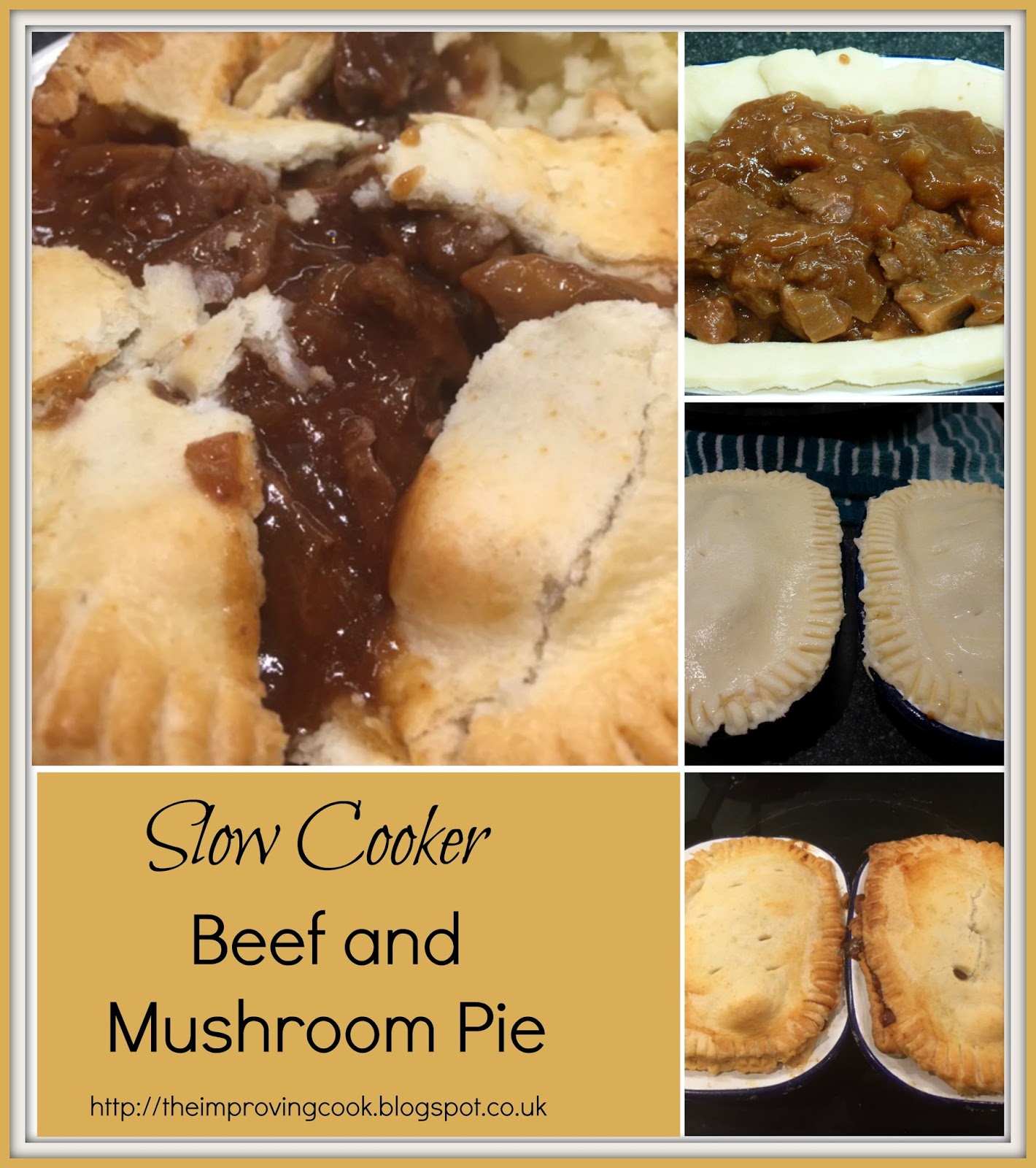 Slow Cooker Beef and Mushroom Pie