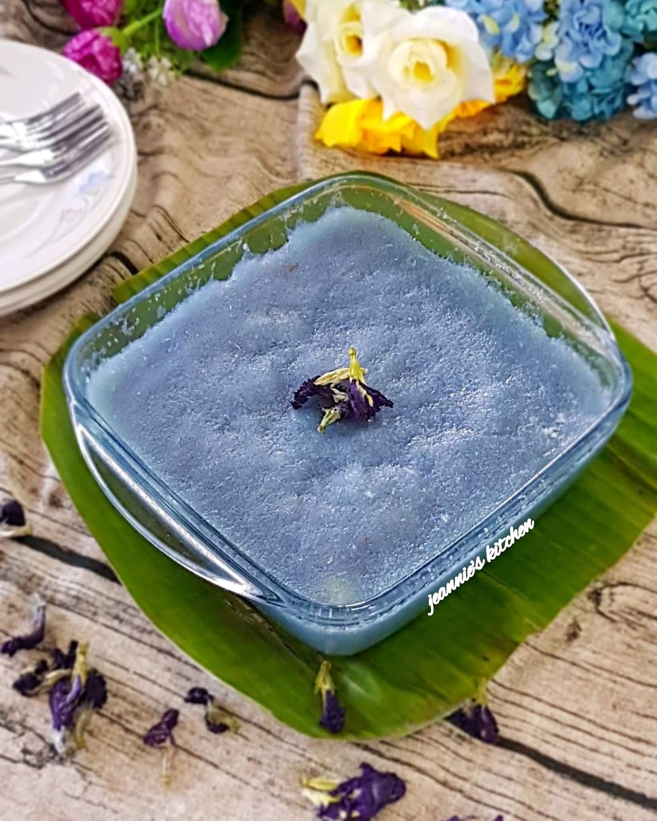 Jeannie62 Kitchen BLUE PEA FLOWER TAPIOCA KUEH