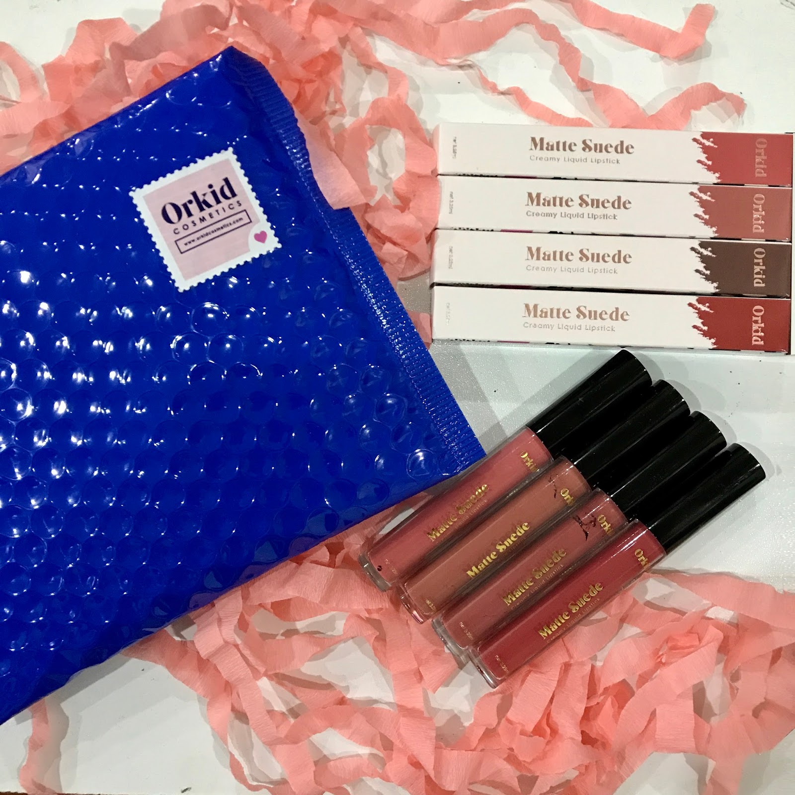 A Local Beauty Product - Orkid Cosmetic 4 type of Matte Suede Creamy Liquid Lipsticks