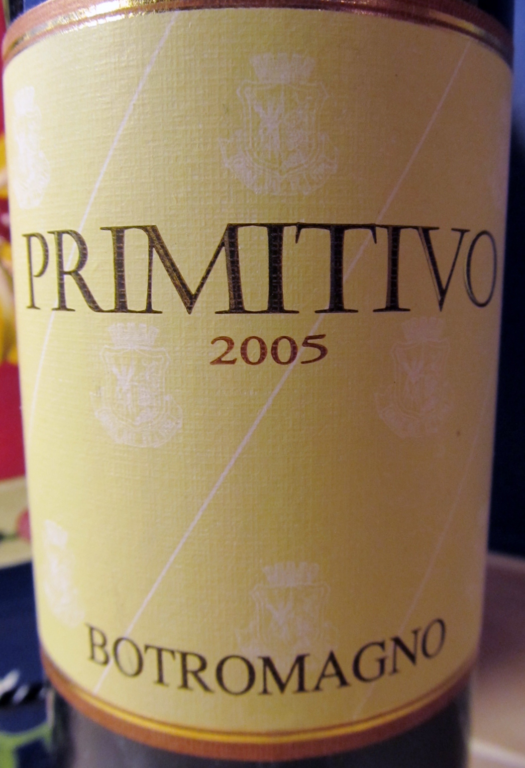 Spirit of Wine Review *** Botromagno Primitivo, Puglia, Italy, 2005