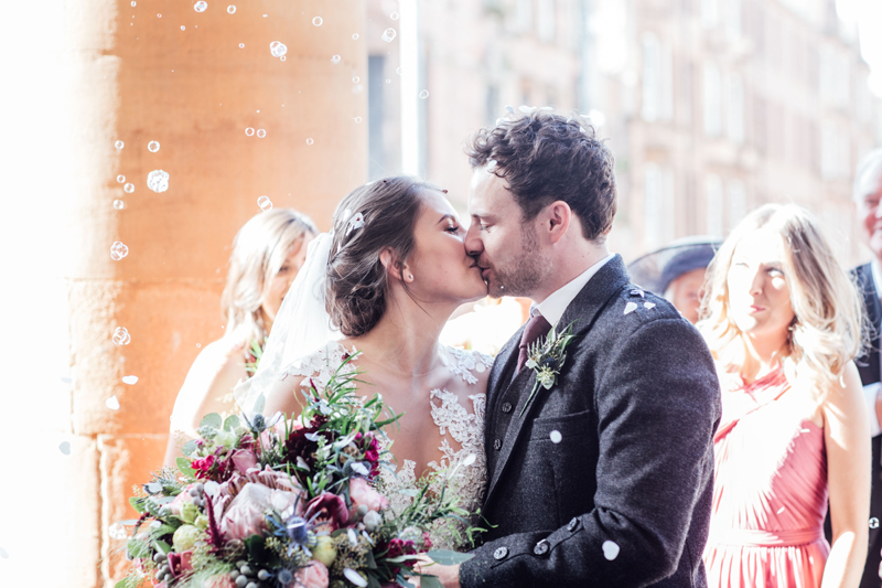 Traditional Pink and Purple Scottish Real Wedding 