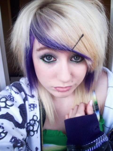 Medium Scene Hairstyles With Emo Hair For Teenages Girls