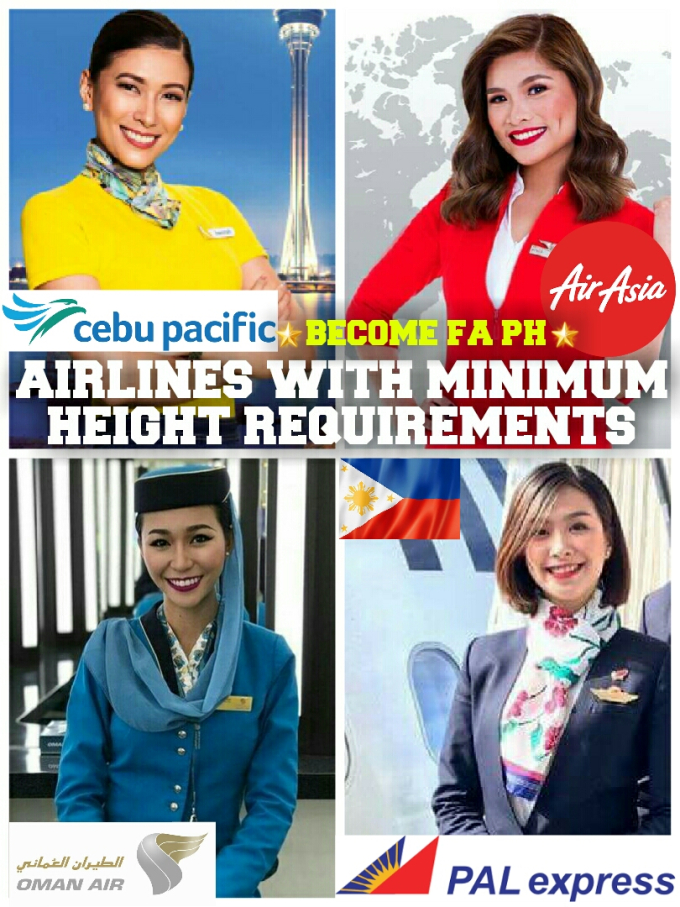 AIRLINES WITH HEIGHT REQUIREMENT OR ARM REACH ONLY FOR CABIN CREW IN