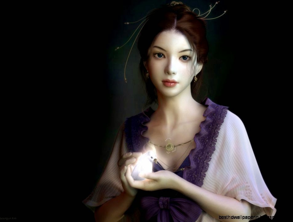 Fantasy Girl Angel Wallpapers Bird White Face Japanese Girl