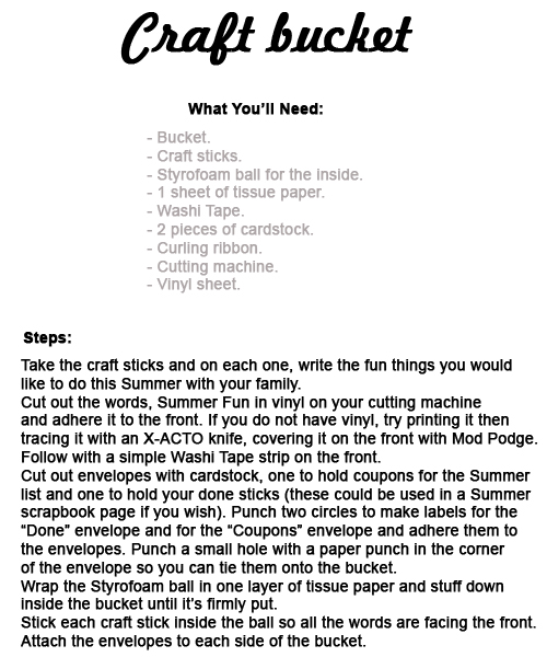 Craft bucket best idea